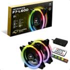 2 Coolers Fan Com Led Rgb Gamer c/Controle Barra iluminação