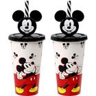 2 Copos com Orelhas Mickey 500ml Estampado para Café Refrigerante Suco Infantil - Plasútil