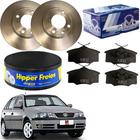 2 Discos Freio + Pastilhas Vw Gol Bola 1995 1996 1997 A 2000 Novo e Original Hipper Freios e Syl - Hipper Freios + SYL