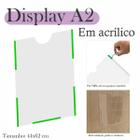 2 Display Parede Quadro Avisos Porta Folhas A2 Acrílico Vert