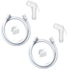 2 Duchas Higienica ABS Branco Resistente para Banheiro Box - Fx