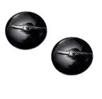 2 Emblema Chave 14Mm Chrysler 300C Cruiser Stratus Aluminio - Stickkar