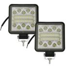 2 Farolete de Milha Led Quadrado 102w Carro Caminhão 12v 24v