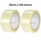 2 Fitas Adesivas 45mm X 100 metros - 2 Rolos