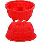 2 Forma Bolo Silicone Pudim Pequena Redonda Antiaderente