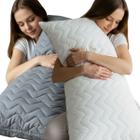 2 Fronha Xuxão Capa Travesseiro Corpo Algodão Matelado Zíper