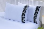 2 Fronhas King 50Cmx90Cm 100% Algodão 180 Fios Barrado