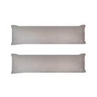 2 Fronhas para Travesseiro de Corpo 40x130cm Percal 200 Fios 100% Algodão Fendi Arrumadinho Enxovais