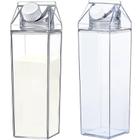 2 Garrafas Em Acrílico 500ml Ideal para Leite Suco Água