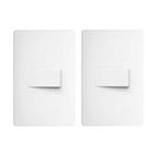 2 Interruptor Simples Horizontal Habitat Branco Fame 3769