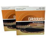 2 jogos Encordoamento em Aço D'addario 010 Original Cordas Para Violão EZ900-B