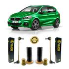 2 Kit Batente Coifa Bieleta Estabilizadora Amortecedor Dianteiro BMW 225i F45 2014 2015 16 Blindada