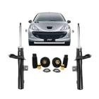 2 Kit Batente + Par Amortecedor Peugeot 207 2008 A 2014 Dianteiro Monroe