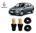 2 Kit Coxim Batente Coifa Dianteiro Renault Logan 2013 2014 2015