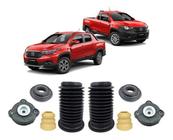 2 Kit Coxim Batente Dianteiro Fiat Strada 2020 2021 Completo