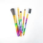 2 Kit de pincéis arco-íris macio para maquiagem com 5 unidades cada básico