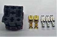 2 Kit Plug Conector Chicote Porta Rele Original Vw Gol Voyage Santana Parati Fueltech Pandoo Injepro com Terminais