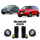 2 Kit Suporte Reparo Coxim + Batente Coifa Suspensão Dianteira Volkswagen Polo 2007 2008 2009 2010 2011 2012