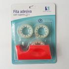 2 Kits De Mini Fita Adesivo Com Suporte +3 Fitas Para Escolar Escritório