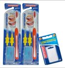 2 kits Escova Ortodôntico+ Kit Escova +2 Interdental + Passa Fio e 1 cera.