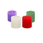 2 Kits Velas Advento Várias Cores Coroa Advento 1 Candelabro