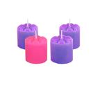 2 Kits Velas Advento Várias Cores Coroa Advento 3 Candelabro