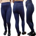 2 Leggings Jeans Infanto Juvenil Cores Sortidas Azul e Preta - Paraíso Do Conjunto