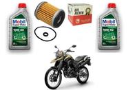 2 Litros Óleo Mobil 10w40 + 01 Filtro Óleo Fz25 Fazer Xtz 250 Lander Tenere Super Moto 4T 10W40 Mx Semissintético Motor