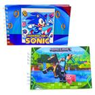 2 Livro De Colorir Bobbie Goods Sonic Minecraft 48 Páginas Capa Dura - Danns-distri