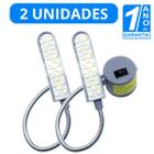 2 Luminária 20 Led Lâmpada Maquina Costura Tomada - Bivolt - Mobitex