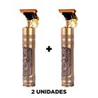 2 Maquininhas Barbeador Dourado Acabamento Profissional - Laurus