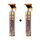 2 Maquininhas Dragon Retro Ultra Afiado Barba Profissional Gold