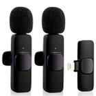 2 Microfone De Lapela Sem Fio Lightning Dois Canais Duplo