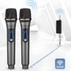 2 Microfone sem Fio Dinâmico Profissional C/Receptor MO-E1