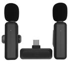 2 Microfones de Lapela Sem Fio Mini Lavalier - Compatível com iPhone e Android