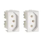2 Módulo de Tomada PB Schneider Linha Decor 2P+T 250V 20A PRM04731