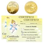 2 Moeda Fada Do Dente Leite Tooth Fairy + 2 Certificado Dentinho Bebe Baby Colorida mod1.2