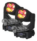 2 Moving Head 4x25w Rgbw Led 100w Caleidoscópio Dmx