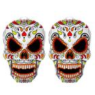 2 Painéis Caveira Mexicana 50cm Decorar Dia Bruxas Halloween - Toy Master