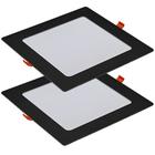 2 Painel Plafon Quadrado Embutir 18w Led 6500k Bivolt Gesso Avant