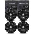 2 Pares Alto Falante Midbass Hurricane Pro MB600 6" Polegadas 1000W RMS Bobina Simples