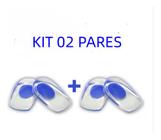 2 Pares Calcanheira De Silicone Gel Esporão Dor Anti Impacto