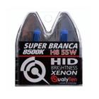 2 pares de lampadas super branca h8 35w 8500k