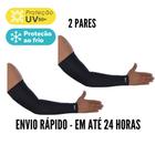 2 Pares Manguito Proteção Solar UV50 Mangote Manga Ciclismo