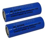 2 Pç Bateria Life Rontek Cilíndrica 22650 3.2v 2000mah 2c