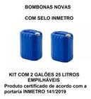 2 Pç Bombonas Galão 25 Litros Inmetro Nova P/ Gasolina Água