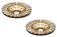 2 pcs disco desbaste diamantado rebolo turbo 115 x 22,23 mm