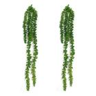 2 Pendentes Suculenta Artificial Jardim Vertical Folhagem