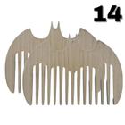 2 Pentes para Barba e Bigode MDF Bege Modelo Batman n14 mdf