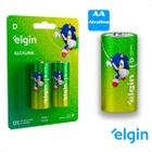 2 Pilhas D LR20 -1.5V Alcalina Elgin